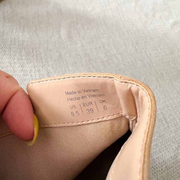 Aldo Tan Exposed Zipper Peep Toe Ankle Booties - Size 8.5 - Picture 7 of 9